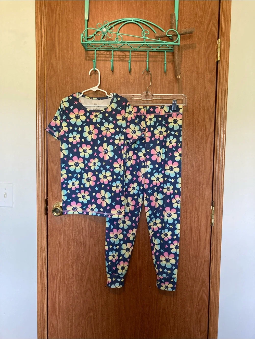 Falls Creek Navy Floral Two-Piece Kids Pajama Set